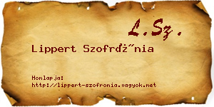 Lippert Szofrónia névjegykártya